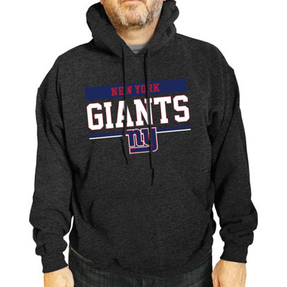 Picture of Team Fan Apparel NFL Adult Gameday Charcoal Hooded Sweatshirt - Cotton & Polyester - Stay Warm & Represent Your Team in Style (New York Giants - Charcoal, Adult X-Large)