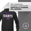 Picture of Team Fan Apparel NFL Adult Gameday Charcoal Hooded Sweatshirt - Cotton & Polyester - Stay Warm & Represent Your Team in Style (New York Giants - Charcoal, Adult X-Large)