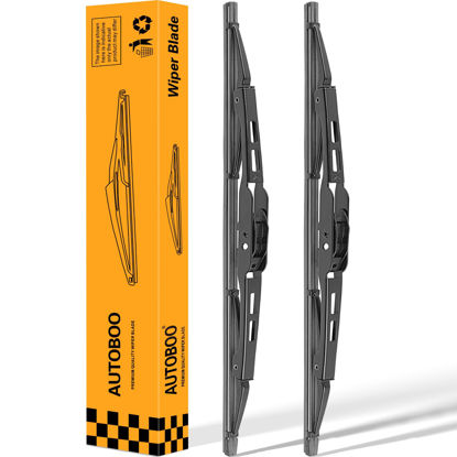 Picture of AUTOBOO 15"+15" Wiper Blades Replacement for Jeep Wrangler Front Windshield wipers 2007-2017- Original Factory Quality (Pack of 2)