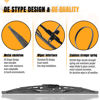 Picture of AUTOBOO 15"+15" Wiper Blades Replacement for Jeep Wrangler Front Windshield wipers 2007-2017- Original Factory Quality (Pack of 2)