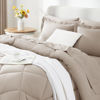 Picture of CozyLux Full Comforter Set with Sheets 7 Pieces Bed in a Bag Linen All Season Bedding Sets with Comforter, Pillow Shams, Flat Sheet, Fitted Sheet and Pillowcases