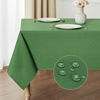 Picture of Veblandy Rectangle Tablecloth Waterproof 52x70 inch Linen Textured Table Cloth Stain and Wrinkle Resistant Washable, Decorative Fabric Table Cover for Dining, Party and Camping, Green