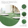 Picture of Veblandy Rectangle Tablecloth Waterproof 52x70 inch Linen Textured Table Cloth Stain and Wrinkle Resistant Washable, Decorative Fabric Table Cover for Dining, Party and Camping, Green