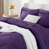 Picture of CozyLux Full Comforter Set with Sheets 7 Pieces Bed in a Bag Purple All Season Bedding Sets with Comforter, Pillow Shams, Flat Sheet, Fitted Sheet and Pillowcases