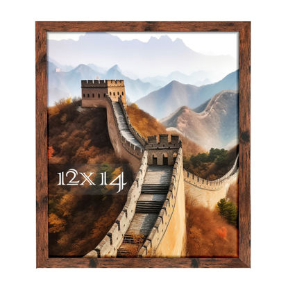 Picture of Picrit 12x14 Picture Frame, Photo Frame for Wall Mounting Display, Brown