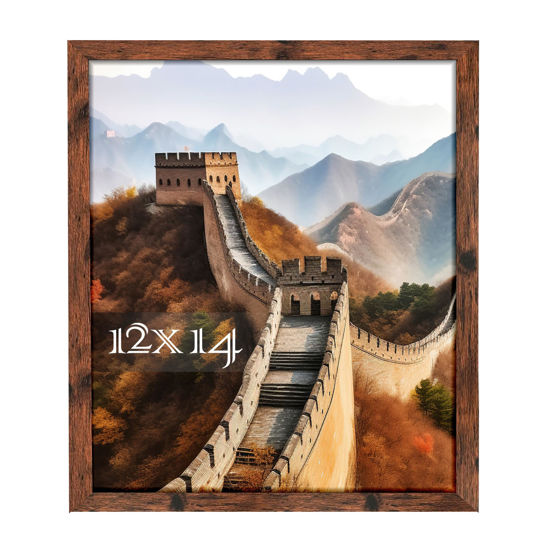 Picture of Picrit 12x14 Picture Frame, Photo Frame for Wall Mounting Display, Brown