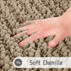 Picture of Yimobra Bath Rug Mat, 32 x 20, Soft Shaggy Non-Slip Chenille Bathroom Rugs, Large Size, Super Absorbent and Thick, Machine Washable Bathroom mat, Tub and Shower, Home Decor Accessories, Pale Khaki