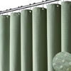 Picture of Dynamene 60 inch Stall Shower Curtain - Waffle Weave Heavy Duty Thick Fabric Shower Curtains for Bathroom,Weighted Hotel Spa Luxury Cloth Bath Curtain Set with 10 Plastic Hooks,60x72, Sage Green