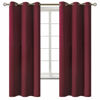 Picture of BGment Christmas Red Blackout Curtains for Bedroom - Grommet Thermal Insulated Room Darkening Curtains for Living Room, Set of 2 Curtain Panels (42 x 63 Inch, Burgundy)