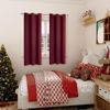Picture of BGment Christmas Red Blackout Curtains for Bedroom - Grommet Thermal Insulated Room Darkening Curtains for Living Room, Set of 2 Curtain Panels (42 x 63 Inch, Burgundy)