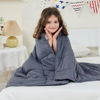 Picture of yescool Weighted Blanket (7 lbs, 41" x 60", Grey) Cooling Heavy Blanket for Sleeping Perfect for 60-90 lbs, Throw Size Breathable Blanket with Premium Glass Bead, Machine Washable