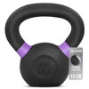 Picture of Yes4All Powder Coated Cast Iron Kettlebell Single Purple - 6 KG / 13 LB Strength Training Kettlebells Weight Set for Full Body Workout, Home Gym