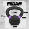 Picture of Yes4All Powder Coated Cast Iron Kettlebell Single Purple - 6 KG / 13 LB Strength Training Kettlebells Weight Set for Full Body Workout, Home Gym