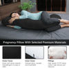 Picture of MOON PARK Pregnancy Pillows for Sleeping - U Shaped Full Body Maternity Pillow with Removable Cover - Support for Back, Legs, Belly, HIPS - 57 Inch Pregnancy Pillow for Women - Black