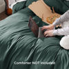 Picture of Bedsure Duvet Cover Queen Size - Soft Double Brushed Bedding Set for Kids & Adults, Zipper Closure, 3 Pieces, Includes 1 Duvet Cover (90"x90") & 2 Pillow Shams, NO Comforter, Forest Green
