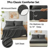 Picture of CozyLux California King Comforter Set with Sheets Dark Grey 7 Pieces Cal King Bed in a Bag All Season Bedding Sets with Comforter, Pillow Shams, Flat Sheet, Fitted Sheet and Pillowcases