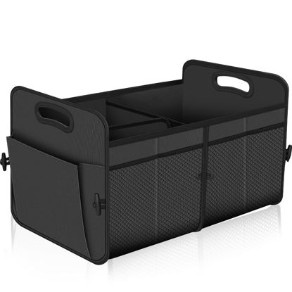 Picture of Femuar Car Trunk Organizer,Car Storage Organizer with 72L Large Capacity Waterproof Collapsible and 11 Pockets,Trunk Organizer for Car Suv/Jeep/Sedan, Large Size, Grey