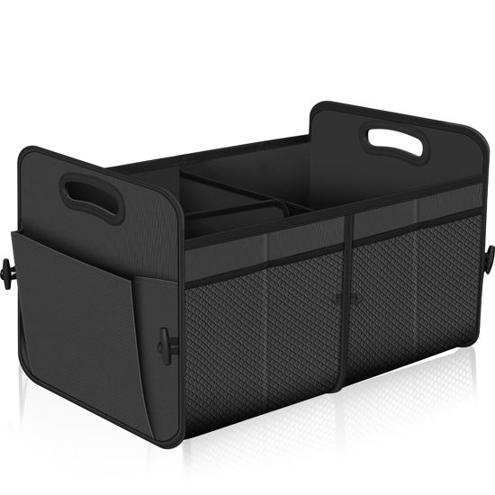 Picture of Femuar Car Trunk Organizer,Car Storage Organizer with 72L Large Capacity Waterproof Collapsible and 11 Pockets,Trunk Organizer for Car Suv/Jeep/Sedan, Large Size, Grey
