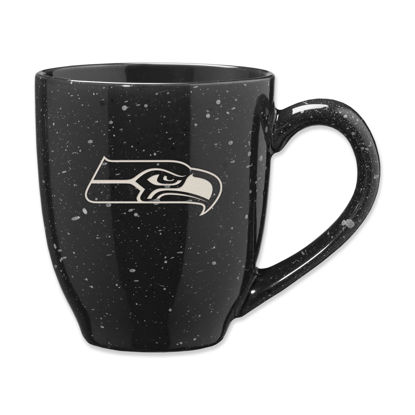Picture of Rico Industries NFL Football Seattle Seahawks Alternate 16 oz Team Color Laser Engraved Speckled Ceramic Coffee Mug