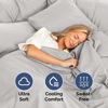 Picture of Extra Deep Split King Fitted Sheet - Hotel Luxury Single Fitted Sheet - Easily Fits 18 inch to 24 inch Mattress - Soft, Wrinkle Free, Breathable and Comfy - Extra Deep Pockets Light Grey Fitted Sheet