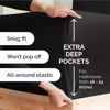Picture of Extra Deep Split King Fitted Sheet - Hotel Luxury Single Fitted Sheet Only - Easily Fits 18 inch to 24 inch Mattress - Soft, Wrinkle Free, Breathable and Comfy - Extra Deep Pockets Black Fitted Sheet