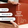 Picture of Extra Deep Split King Fitted Sheet - Hotel Luxury Single Fitted Sheet - Easily Fits 18 inch to 24 inch Mattress - Soft, Wrinkle Free, Breathable & Comfy Extra Deep Pockets Terracotta Fitted Sheet