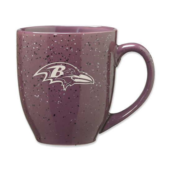 Picture of Rico Industries NFL Football Baltimore Ravens Primary 16 oz Team Color Laser Engraved Ceramic Coffee Mug 16oz
