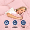 Picture of CGK Unlimited Extra Deep Twin XL Fitted Sheet - Hotel Luxury Single Fitted Sheet Only - Easily Fits 18 inch to 24 inch Mattress - Soft, Wrinkle Free & Breathable Baby Pink Fitted Sheet