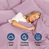 Picture of Extra Deep Twin Fitted Sheet - Hotel Luxury Single Fitted Sheet Only - Easily Fits 18 inch to 24 inch Mattress - Soft, Wrinkle Free, Breathable & Comfy Extra Deep Pockets Light Lavender Fitted Sheet