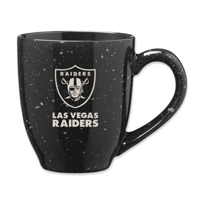 Picture of Rico Industries NFL Football Las Vegas Raiders Raider Nation 16 oz Team Color Laser Engraved Speckled Ceramic Coffee Mug