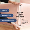 Picture of Extra Deep Queen Fitted Sheet - Hotel Luxury Single Fitted Sheet Only - Easily Fits 18 inch to 24 inch Mattress - Soft, Wrinkle Free, Breathable & Comfy Extra Deep Pockets Lavender Pink Fitted Sheet