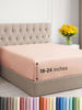 Picture of Extra Deep King Fitted Sheet - Hotel Luxury Single Fitted Sheet Only - Easily Fits 18 inch to 24 inch Mattress - Soft, Wrinkle Free, Breathable & Comfy Extra Deep Pockets Lavender Pink Fitted Sheet