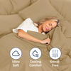 Picture of Extra Deep Split King Fitted Sheet - Hotel Luxury Single Fitted Sheet Only - Easily Fits 18 inch to 24 inch Mattress - Soft, Wrinkle Free, Breathable and Comfy - Extra Deep Pockets Beige Fitted Sheet