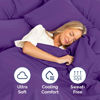 Picture of Extra Deep Twin Fitted Sheet - Hotel Luxury Single Fitted Sheet Only - Twin Sheet Easily Fits 18 inch to 24 inch Mattress - Soft Wrinkle Free, Breathable & Comfy Extra Deep Pockets Purple Fitted Sheet