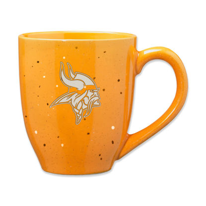 Picture of Rico Industries NFL Football Minnesota Vikings Alternate 16 oz Team Color Laser Engraved Speckled Ceramic Coffee Mug