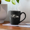 Picture of Rico Industries NFL Football Baltimore Ravens Alternate 16 oz Team Color Laser Engraved Speckled Ceramic Coffee Mug