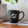 Picture of Rico Industries NFL Football Miami Dolphins Alternate 16 oz Team Color Laser Engraved Speckled Ceramic Coffee Mug
