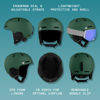 Picture of Retrospec Comstock Ski Helmet - Snowboard Helmet for Adults & Youth - Adjustable Fit Snow Helmet with Protective Shell and Breathable Vents for Men, Women, Boys & Girls