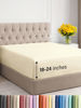 Picture of Air Mattress Sheets - Extra Deep - Hotel Luxury Single Fitted Sheet Only - Easily Fits 18 inch to 24 inch Mattress - Soft, Wrinkle Free, Breathable & Comfy - Extra Deep Pockets Off White Fitted Sheet