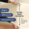 Picture of Air Mattress Sheets - Extra Deep - Hotel Luxury Single Fitted Sheet Only - Easily Fits 18 inch to 24 inch Mattress - Soft, Wrinkle Free, Breathable & Comfy - Extra Deep Pockets Off White Fitted Sheet