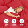 Picture of Extra Deep Cal King Fitted Sheet - Hotel Luxury Single Fitted Sheet Only - Sheet Easily Fits 18 inch to 24 inch Mattress - Soft, Wrinkle Free, Breathable and Comfy Extra Deep Pockets Red Fitted Sheet