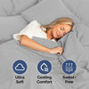 Picture of Extra Deep Full Fitted Sheet - Hotel Luxury Single Fitted Sheet Only - Easily Fits 18 inch to 24 inch Mattress - Soft, Wrinkle Free, Breathable and Comfy - Extra Deep Pockets French Grey Fitted Sheet