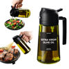 Picture of CXINYI - 16oz/470ml Olive Oil Dispenser for Kitchen with Stickers - 2 in 1 Olive Oil Sprayer for Cooking, Air Fryer, and Salad, Black (Light-Proof Kitchen Gadget)