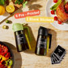 Picture of CXINYI - 16oz/470ml Olive Oil Dispenser for Kitchen with Stickers - 2 in 1 Olive Oil Sprayer for Cooking, Air Fryer, and Salad, Black (Light-Proof Kitchen Gadget)