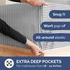 Picture of CGK Unlimited Extra Deep Full Fitted Sheet - Hotel Luxury Only - Easily Fits 18 inch to 24 inch Mattress - Soft, Wrinkle Free, Breathable & Comfy Extra Deep Pockets Grey Stripes 2 Fitted Sheet