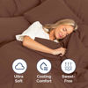 Picture of Extra Deep Cal King Fitted Sheet - Hotel Luxury Single Fitted Sheet Only - Sheet Easily Fits 18 inch to 24 inch Mattress - Soft, Wrinkle Free, Breathable & Comfy Extra Deep Pockets Brown Fitted Sheet