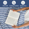 Picture of Extra Deep King Fitted Sheet - Hotel Luxury Single Fitted Sheet Only - Easily Fits 18 inch to 24 inch Mattress - Soft, Wrinkle Free, Breathable And Comfy - Extra Deep Pockets Blue Striped Fitted Sheet