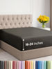 Picture of Air Mattress Sheets - Extra Deep - Hotel Luxury Single Fitted Sheet Only - Easily Fits 18 inch to 24 inch Mattress - Soft, Wrinkle Free, Breathable And Comfy - Extra Deep Pockets Charcoal Fitted Sheet