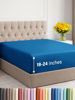 Picture of CGK Unlimited Extra Deep Twin XL Fitted Sheet - Hotel Luxury Single Fitted Sheet Only - Easily Fits 18 inch to 24 inch Mattress - Soft, Wrinkle Free & Breathable Royal Blue Fitted Sheet