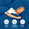 Picture of Extra Deep Cal King Fitted Sheet - Hotel Luxury Single Fitted Sheet Only - Easily Fits 18 inch to 24 inch Mattress - Soft, Wrinkle Free, Breathable & Comfy Extra Deep Pockets Royal Blue Fitted Sheet